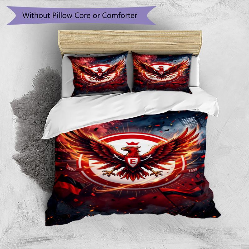 3pcs Duvet Cover Set (1*Duvet Cover + 2*Pillowcase, Without Core), Eintracht Frankfurt Print Bedding Set, Bedroom Decor, All‑Season, Gift