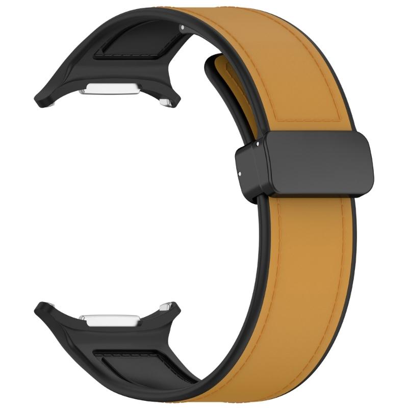 Magnetic Closure Silicone Leather Straps Bracelets For 47mm Smartwatch Adjustable Fitness Outdoor Business Compatible