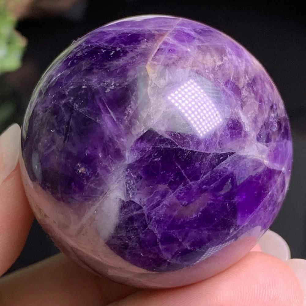 1 Stück natürlicher Traum-Amethyst-Kugel, polierte Massage-Kugel, Reiki-Heilraum-Dekoration, Kristall-Handwerk, Stein-Globus, Souvenirs 4-7 cm