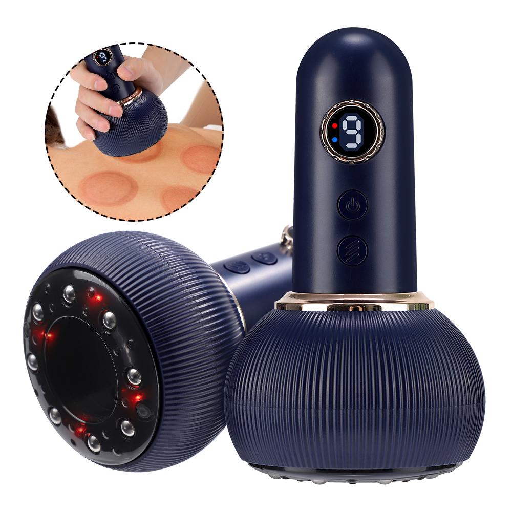 

Electric-Powered Meridian Brush/Scraping Cupping Massage Device Lymphatic Drainageheating Guasha Massage Muscle Groups Relaxblood Circulation