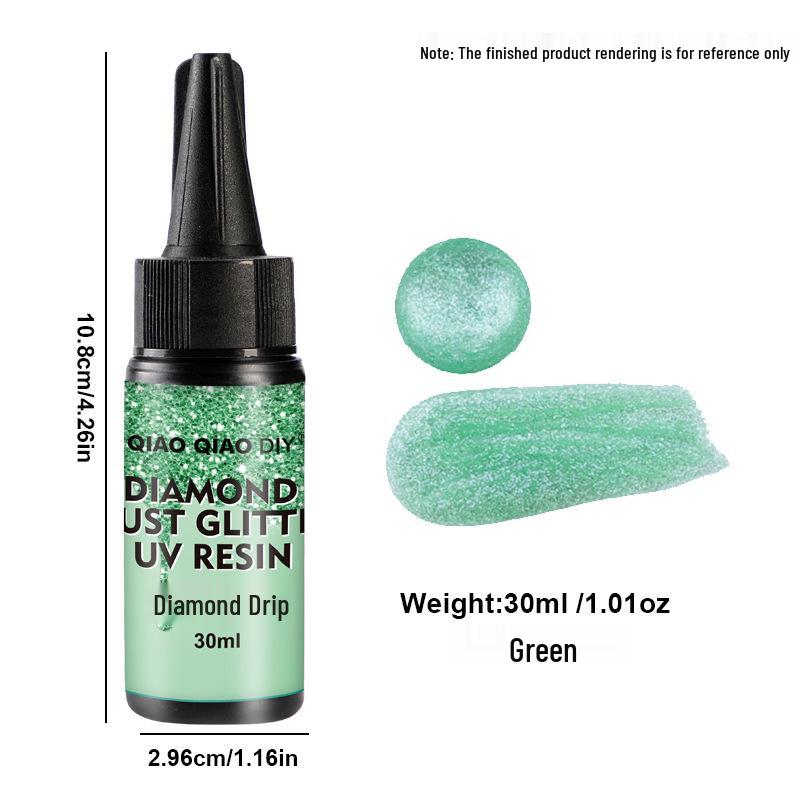 24-barevná 30ml diamantová třpytivá UV pryskyřice pro DIY šperky a doplňky