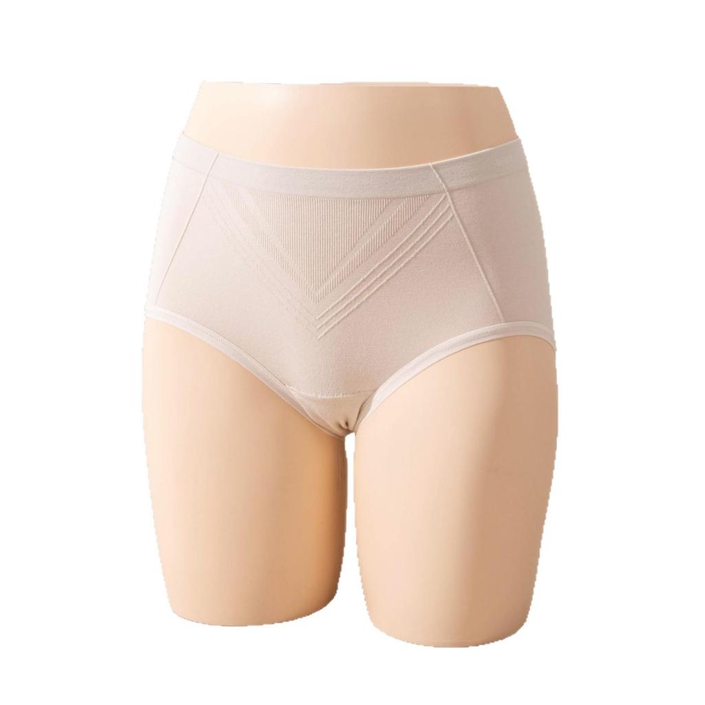 Women's Seamless Mid-High Waist Shaping Panties with Mulberry Silk Crotch - Comfortable, Breathable & Elastic.
