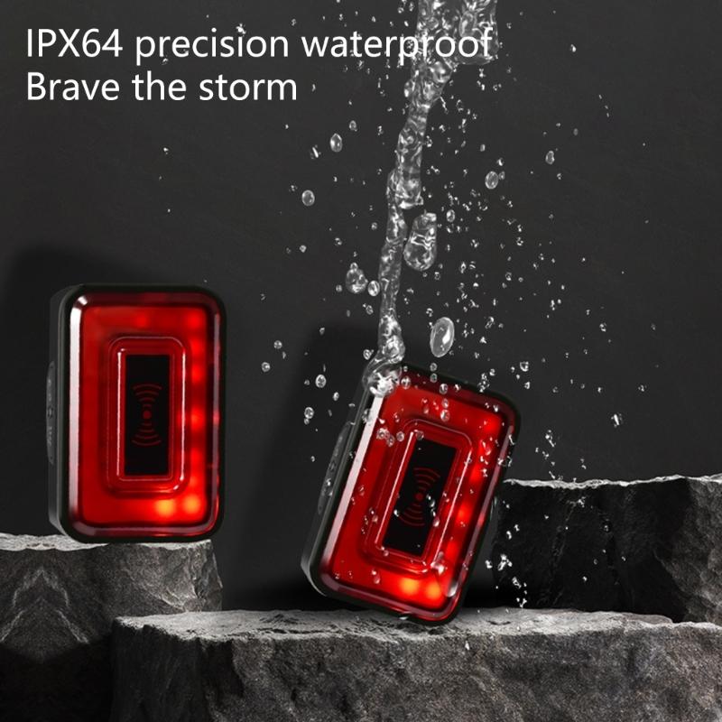 LED Bicycles Smarts Radars Rear Light Rechargeable Bike Radars Warning Light 1500mAh Bikes Taillight for Night Ridings