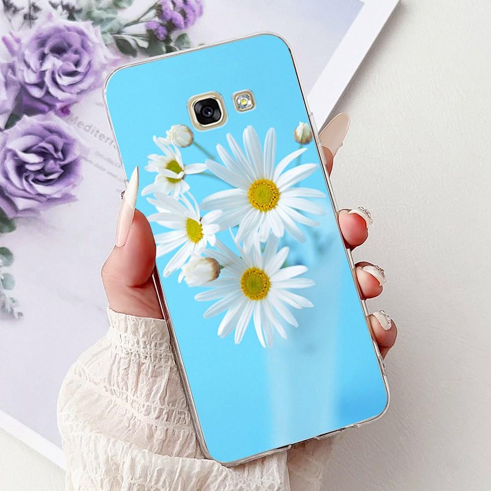 Clear For Samsung A5 2017 Case A520F Cute Cat Fashion Flower Funny Cool Painted Back Cover For Samsung Galaxy A5 2017 Phone Case