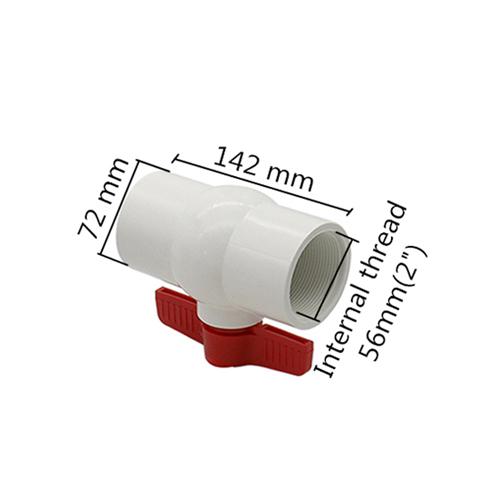 Garden Irrigation Waterstop Switch Water Control Pipe Fittings 1/2" 3/4" 1" 1.25" 1.5" 2" Female Thread PVC Ball Valve Drainage