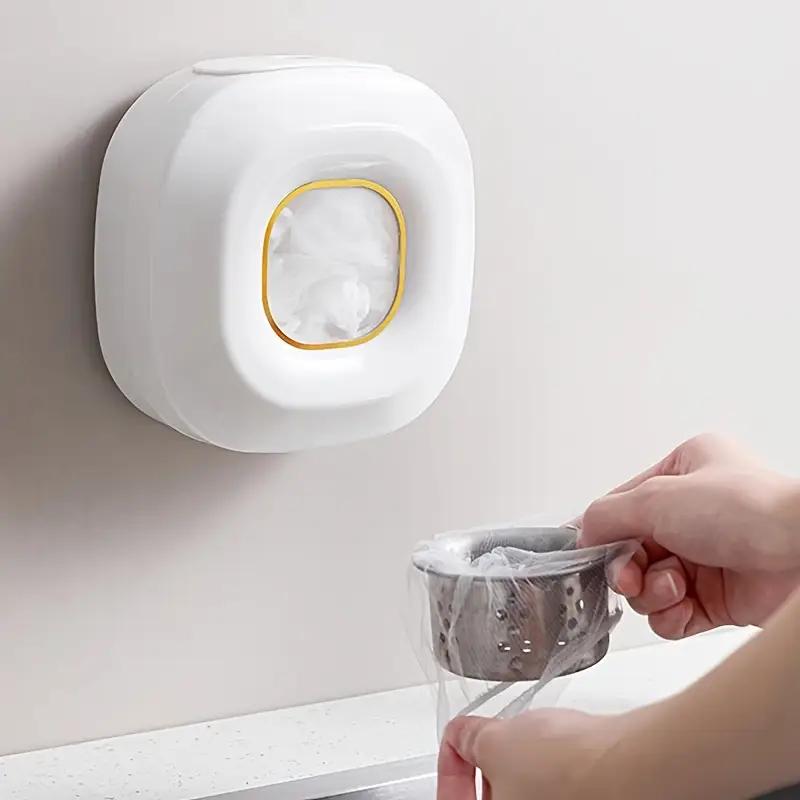 Punch-free Wall-mounted Plastic Wrap Storage Box Removable Disposable Plastic Bag Storage Box Kitchen Household Artifact