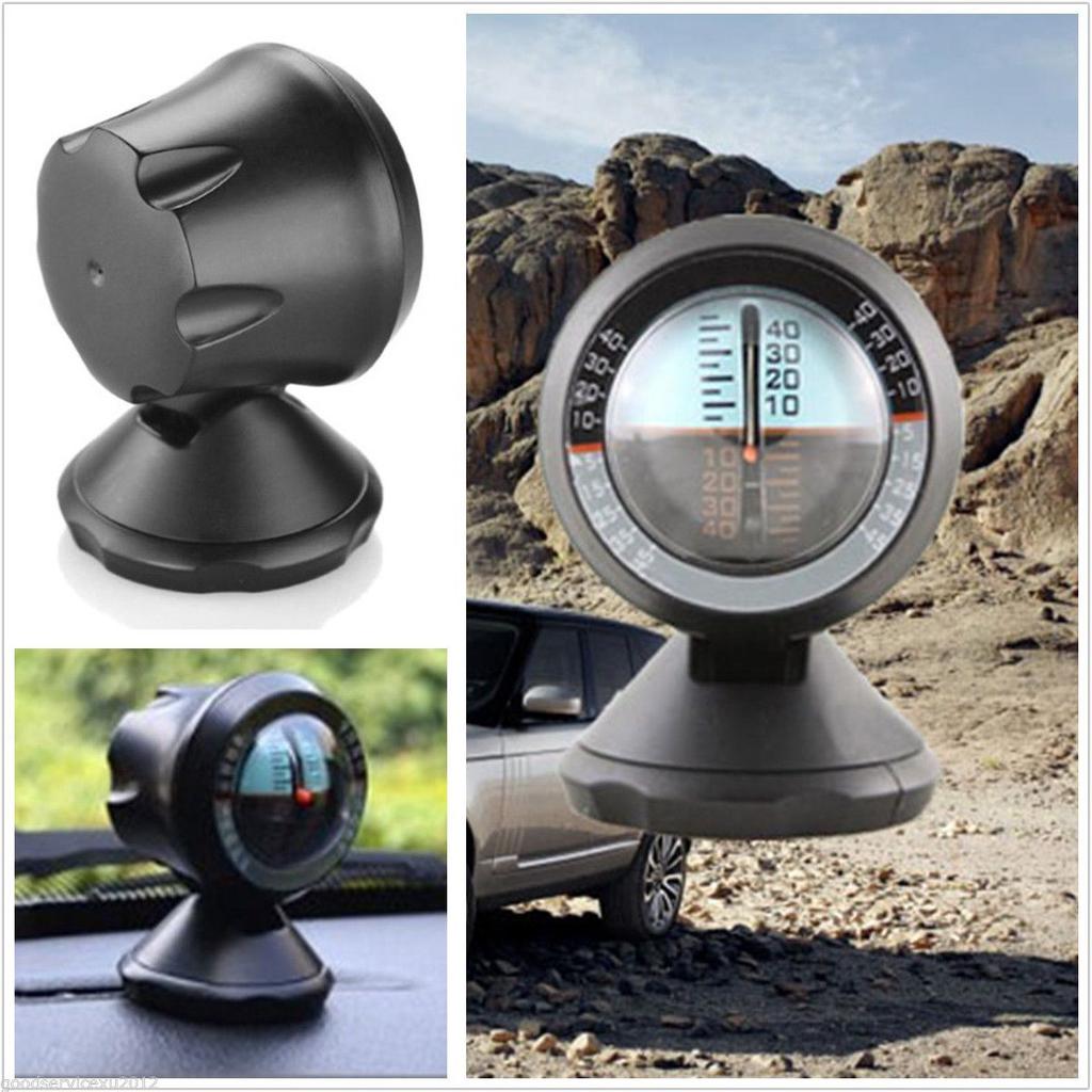 Round Adjustable Angle Car Interior Van ABS Slope Tilt Indicator Level Balance Meter Tool