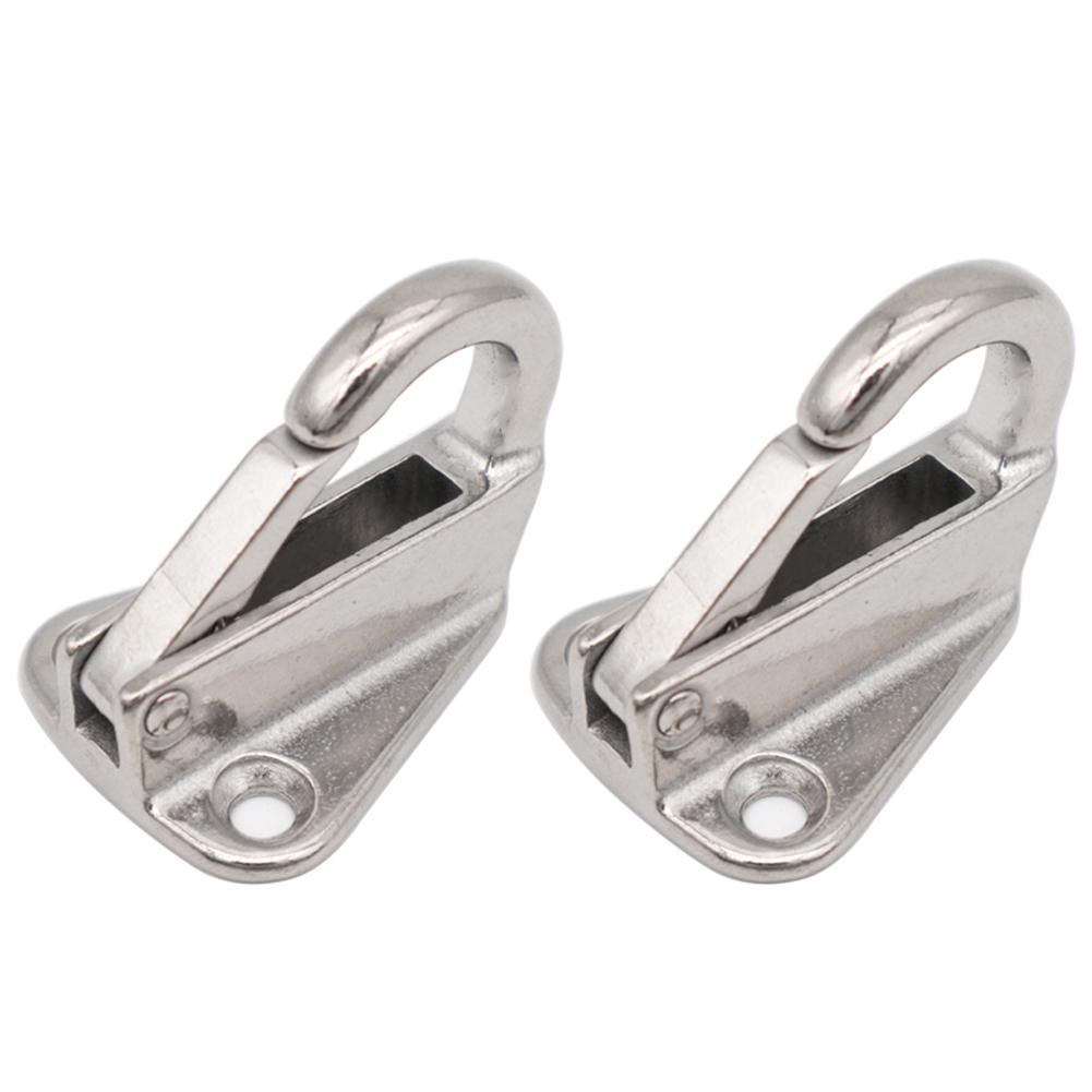 2pcs Marine Boat Spring Snap Fending Hook Fender 316 Stainless Steel Boat Hardware Marine Boat Spring Locked Fender Hooks серебряный