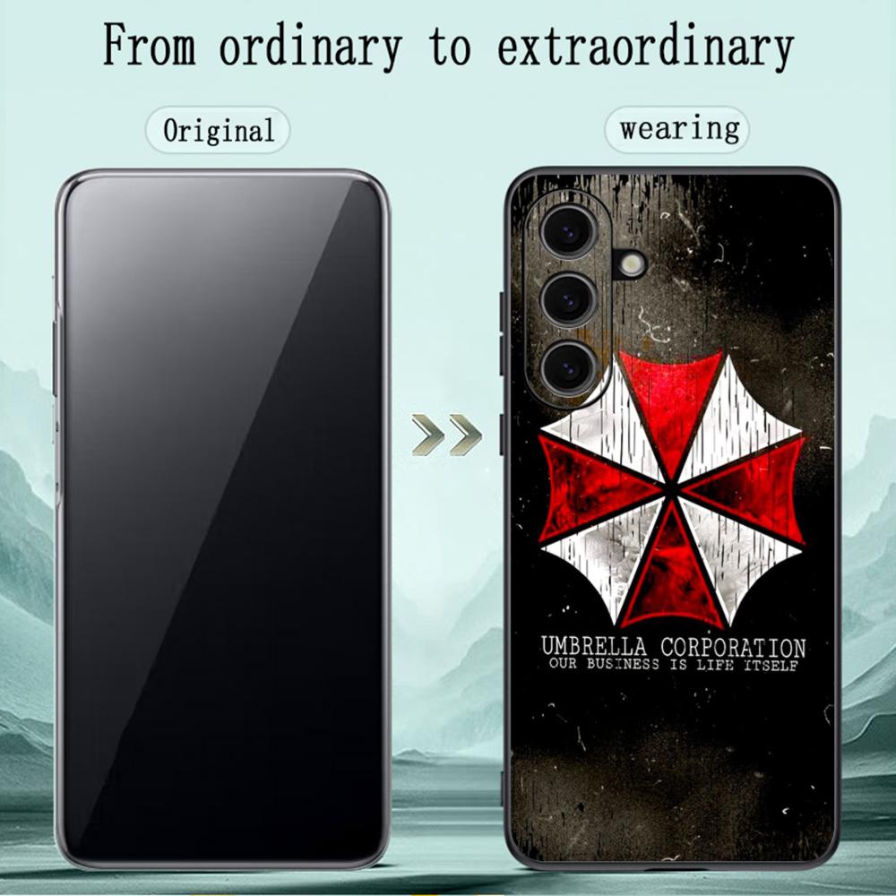 Evil Umbrella cool pattern design ins Phone Case For Samsung Galaxy S25 S24 S23 S22 S21 S20 Plus Ultra Note20 Soft Black