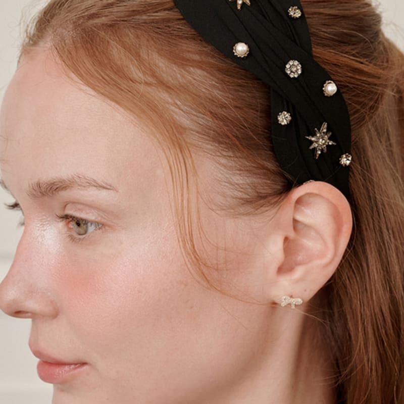 

Ободок для волос FINDELISE Signature Etoile с кристаллами BLACK