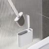 Luxury Toilet Brush Wall Hanging Toilet Brush Long Handled Silicone Toilet Brush Soft Bristles WC Cleaning Brush Clean Tool Bathroom Accessories
