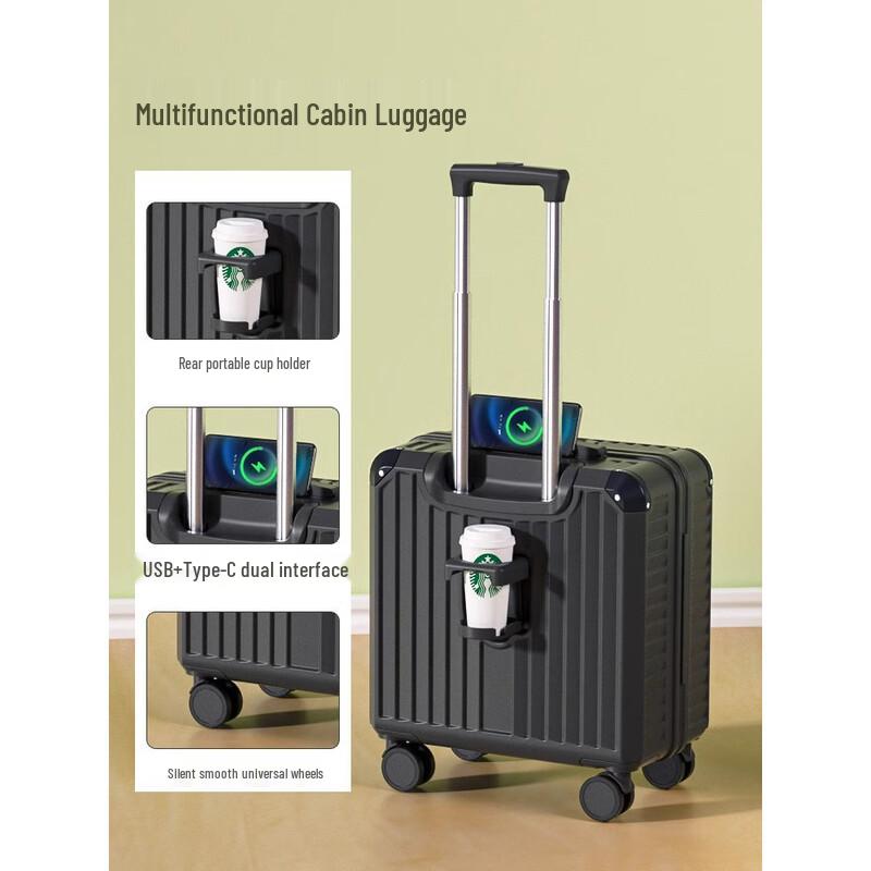 Multi-functional Carry-on Luggage with Universal Wheels 18 inch