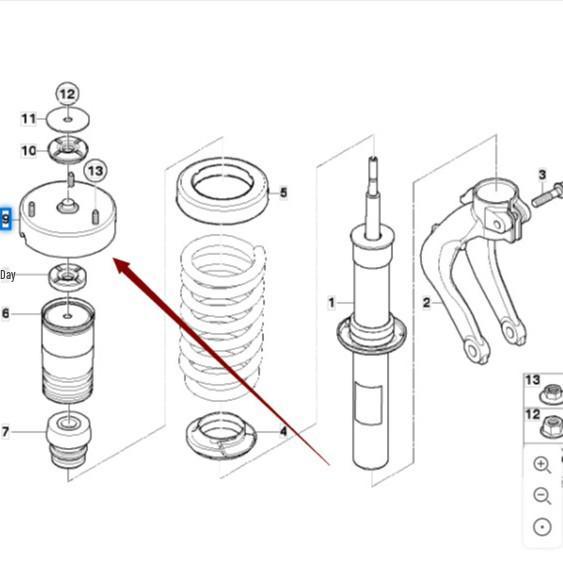 Front Shock Upper Mount for BMW X5/X6 E70/E71 (Part: 31336788776)