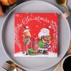 20 Stück/Packung 33cm 2-lagige Servietten mit Weihnachtselementen bedruckt Weihnachtsserie Party Einweg-Papier-Tischsets Tischdekoration Papier
