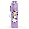1PC Give Me Five Hand Cartoon Print 750ml Color Plastic Sports Water Bottle Leakproof Flip Straw Lid Suitable for Sports Office Home Use