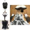 Womens Halloween Dark Angel Devil Costume Fancy Dress Ghost Bar Cosplay Party