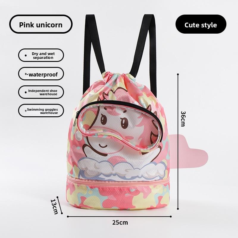 Kids Swim Bag With Dry Wet Separation Waterproof Storage For Beach Travel And Sports Use