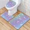 Colorful Gradual Change Toilet Floor Mat Three-Piece Bathroom 3-Piece Carpet Door Mat
