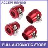 FOUR AN8 Hex Red Car Hose Finisher Rubber Pipe Clamp Universal Fuel Water Hose