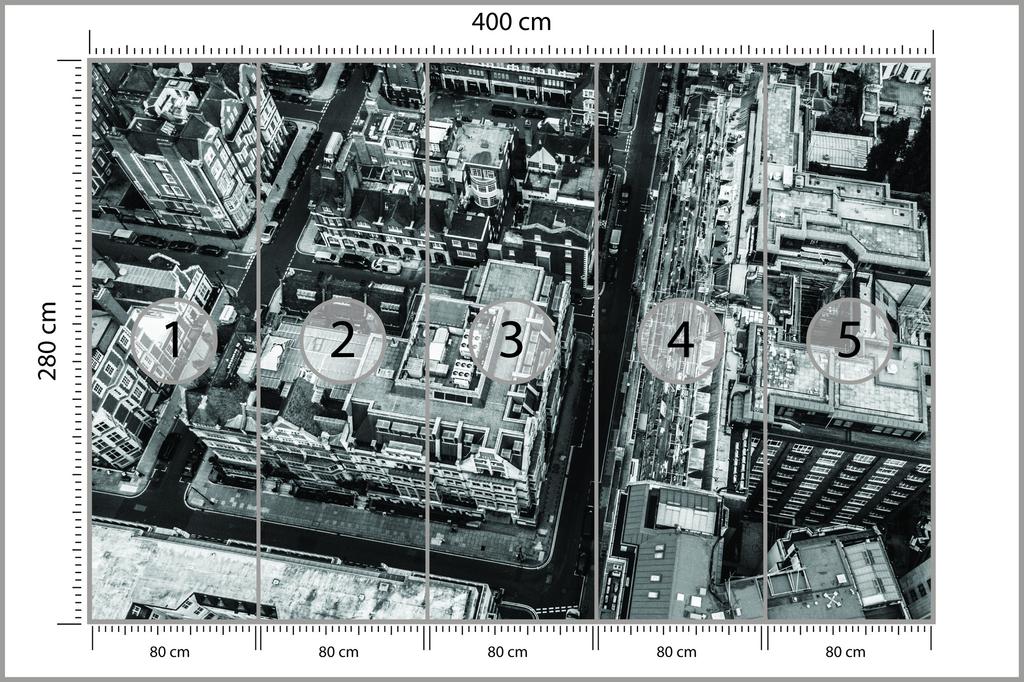 Photomural London Black And White  Self-Adhesive Mural 400x280