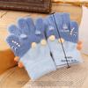 Children's Warm Tools Plush Gloves Five-finger Warm Full Cover Glove