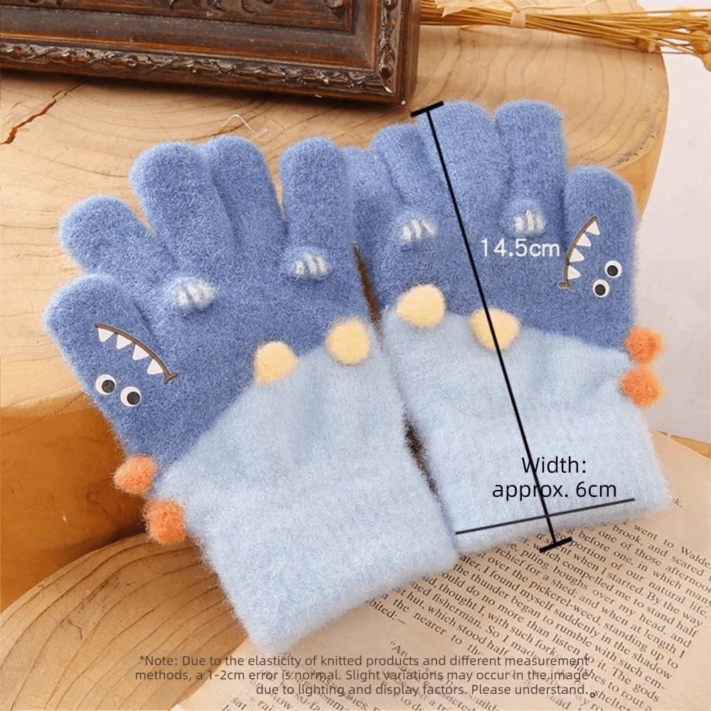 Children's Warm Tools Plush Gloves Five-finger Warm Full Cover Glove