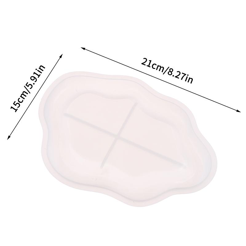 Irregular Cloud Shape Tray Silicone Resin Mold Concrete Plate Silicone Mold DIY Gypsum Cement Candle Holder Casting Mold прозрачный