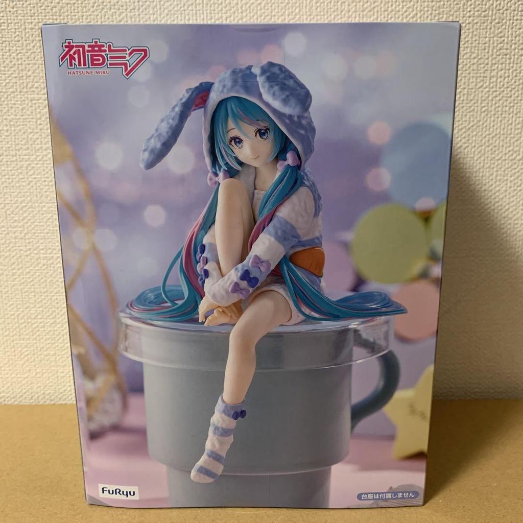 [USED] -Rabbit Ear Pajamas Blue Ver.- Noodle Stopper Figure Hatsune Miku