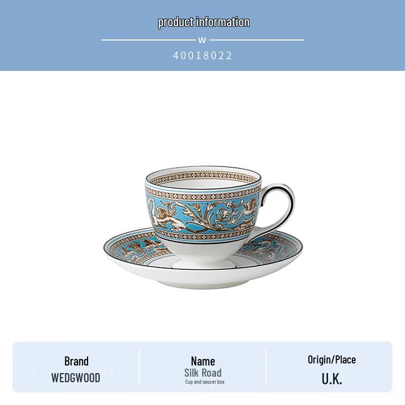 Wedgwood Silk Road Teacup and Saucer Set