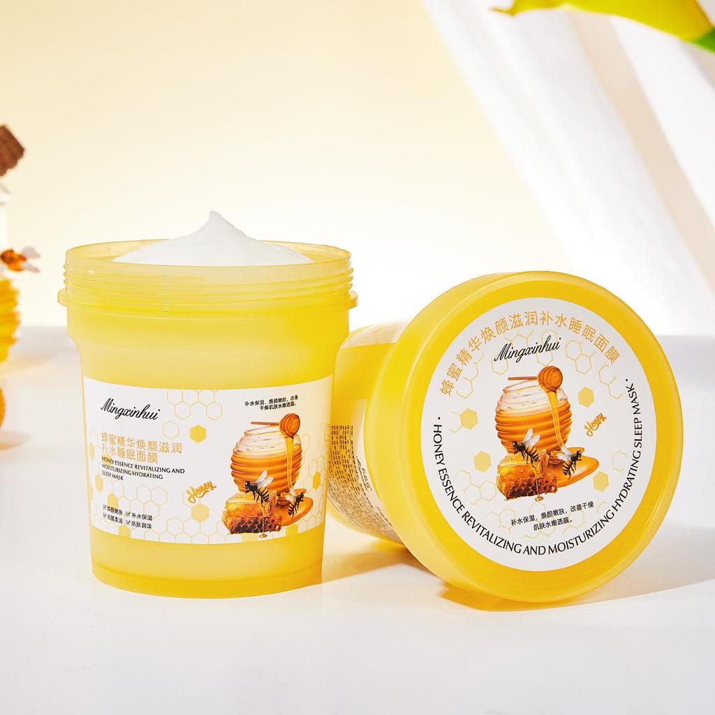 Mingxinhui Honey Essence Rejuvenating Hydrating Sleep Mask: Moisturizes and Refreshes Skin Overnight, No Rinse Needed.