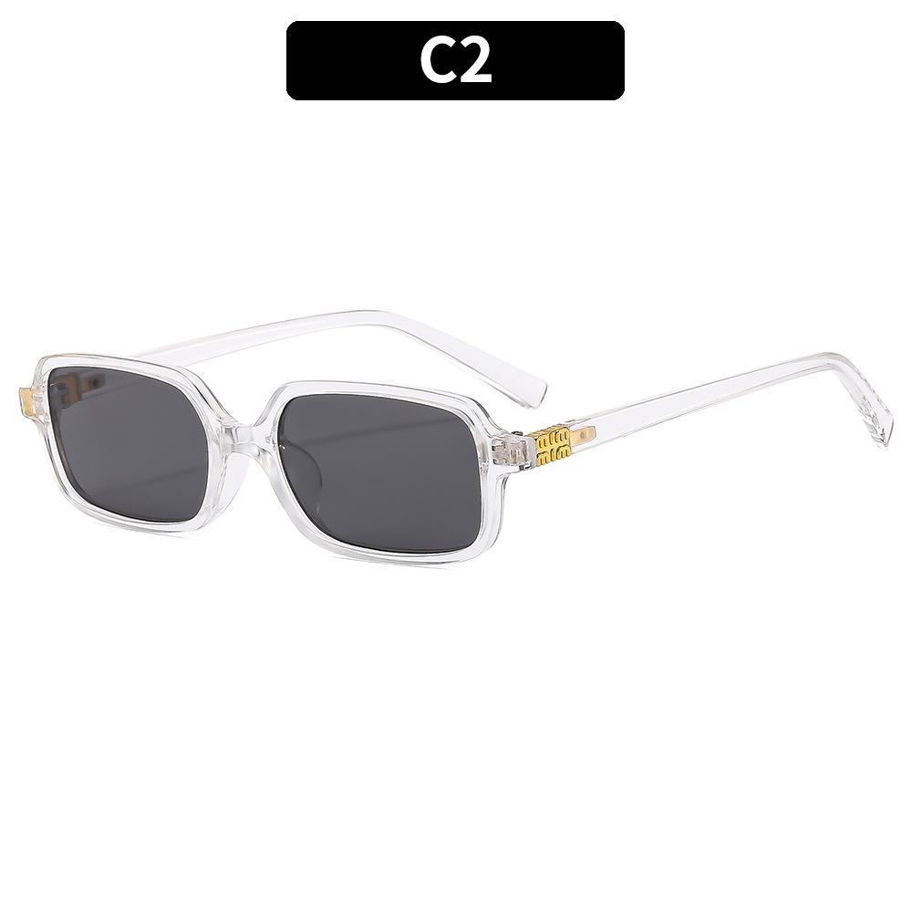 

Classic Brand Designer y2k Luxury Small Frame Square Sunglasses Women For Men Vintage Punk Sun Glasses Popular Hip Hop Shades UV As the photo