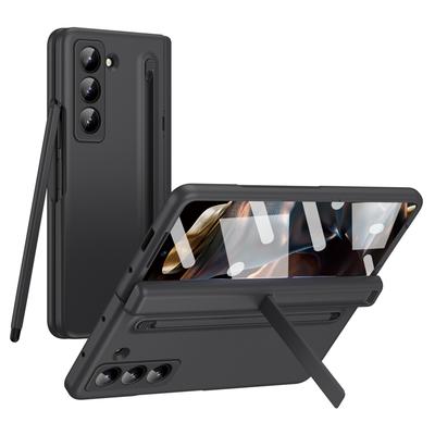 Handyhülle mit Ständer für Samsung Galaxy Z Fold Special/Z Fold 6 Slim/W25 PC-Rückseite mit Stylus und gehärteter Glasfolie