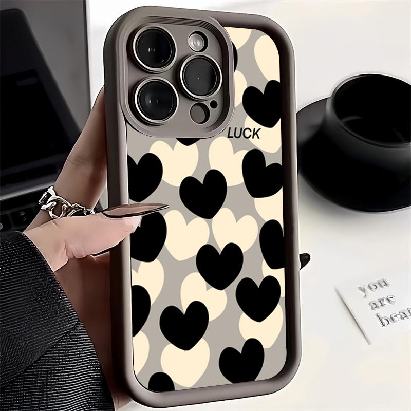 Süße Liebesherz Handyhülle Für iPhone 16 Pro Max 15 Pro 11 12 13 14 16E XS X XR 7 8 Plus SE 2020 Stoßfeste Silikon Weiche Hülle