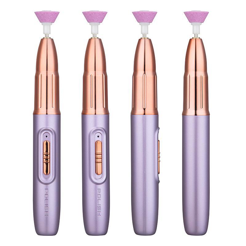 

Портативное электрическое устройство для снятия лака с ногтей: Инструмент 5 в 1 для салонного использования polishing pen фиолетовый