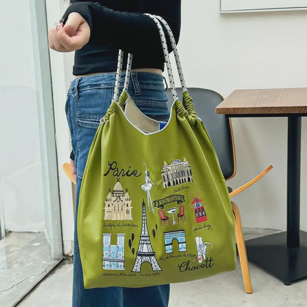 

Высококачественная зимняя кожаная сумка через плечо с вышивкой — большая вместимость, модная и универсальная для женщин Large · Leather [No Strap Included]