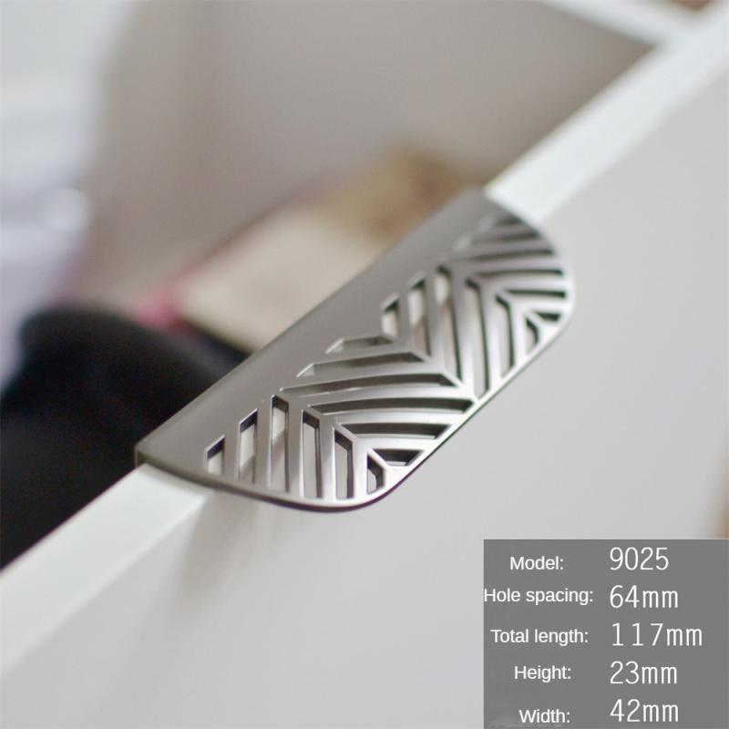 Handle Simple Nordic Leaf Type Zinc Alloy Installation Furniture Handle Cabinet Wardrobe Furniture Drawer