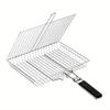 Faltbarer Griff BBQ Grillkorb für das Grillen im Freien Multifunktionales Kochgestell für Hähnchen Fisch Fleisch Mais Grillgitter
