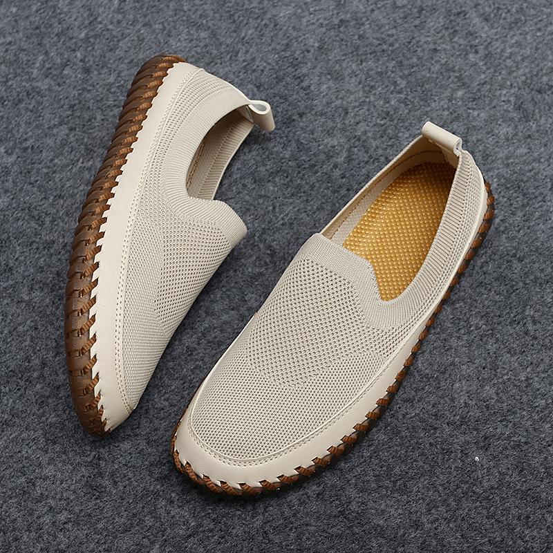 Fashion Handmade Mens Summer Loafers Handmade Casual Driving Flats Travel Slip-on Shoes Comfy Moccasins Leisure Walk Male Business Shoes
