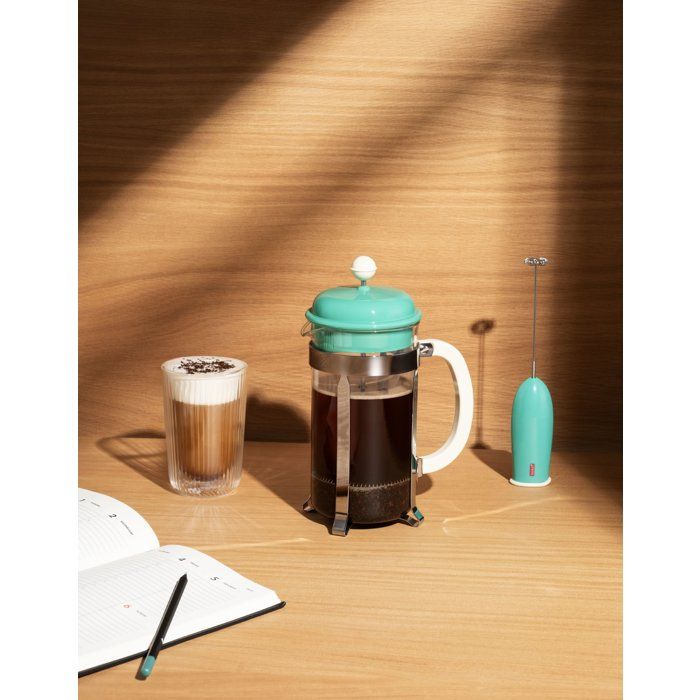 Cafetiere a piston avec verseuse - BODUM - Caffettiera - En verre - 8 tasses - 1 L - Vert