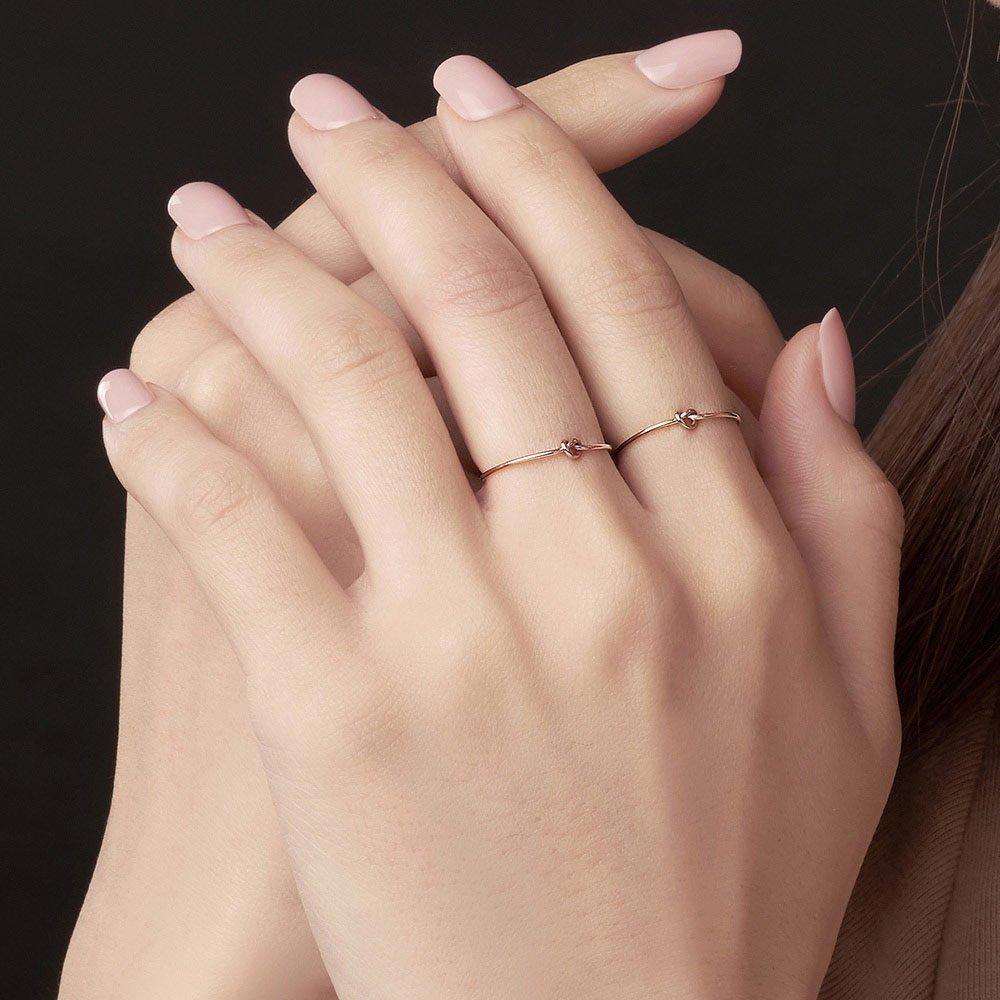 14K Layered Friendship Ring Simple Twist