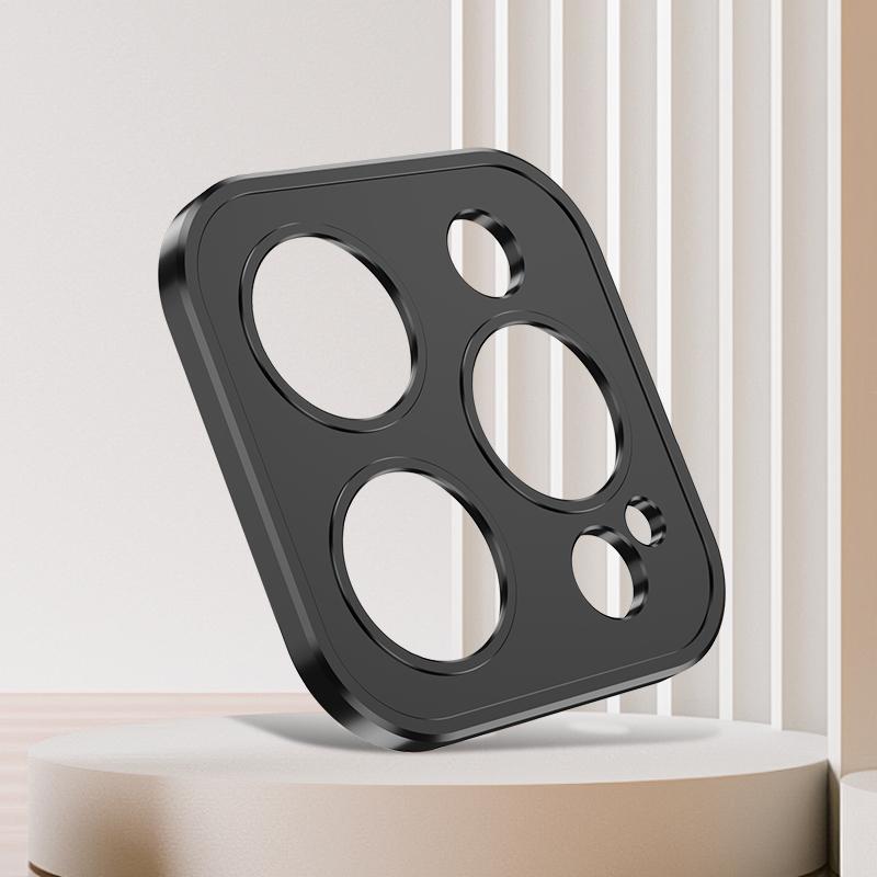 

Металлический протектор объектива камеры для iPhone 16 Pro Max для iPhone 14 15 13 Pro Max Сплав Чехол для заднего объектива Без стеклянной крышки объектива Аксессуар iPhone 16 Pro Max чёрный