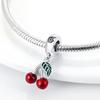 2026 925 Sterling Silver Charms Beads Pendant Red Cherry Strawberry Panda Charms Fit Original Bracelet Women's DIY Jewelry Gift