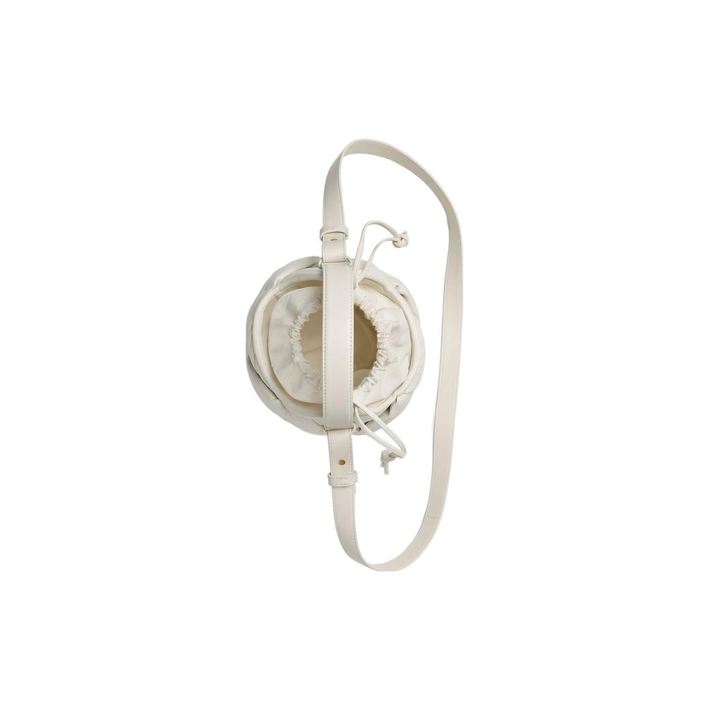 Bottega Veneta Lambskin Portable Crossbody Bag, Shoulder Bag Small Women's White 730164V2NH19009