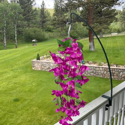 2Pcs Hanging Artificial Bougainvillea Speetabilis UV Resistant Realistic Fake Flower Wedding Party Indoor Outdoor Garden Yard Faux Bloom Decoration