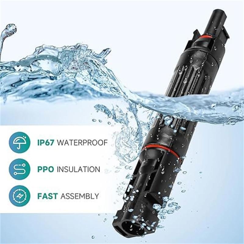 High Defense Solar Fuses Connectors IP67 Rate Fuses Adapters for Reliable Outdoor Use In Harsh Weather Conditions
