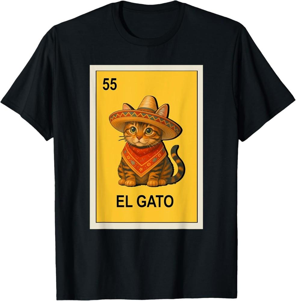 

Mexican Lottery Designs Mexican El Gato The Cat Parody T-Shirt unisex T-Shirt S