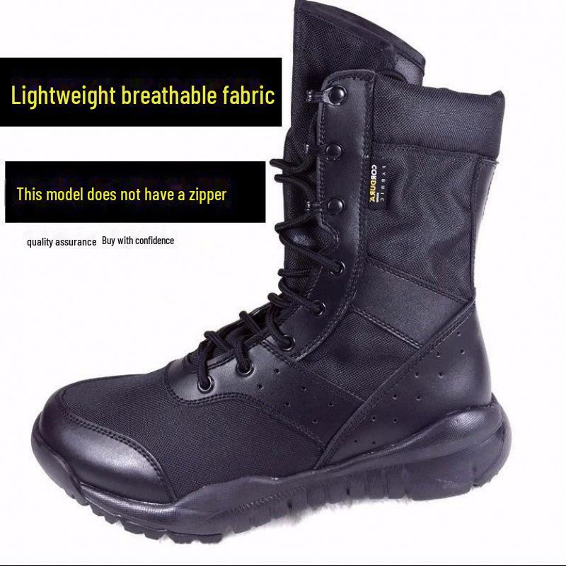 Herren Sommer Mesh Atmungsaktive Outdoor Kampfstiefel - High Top Europäisch/Amerikanischer Martin Stil