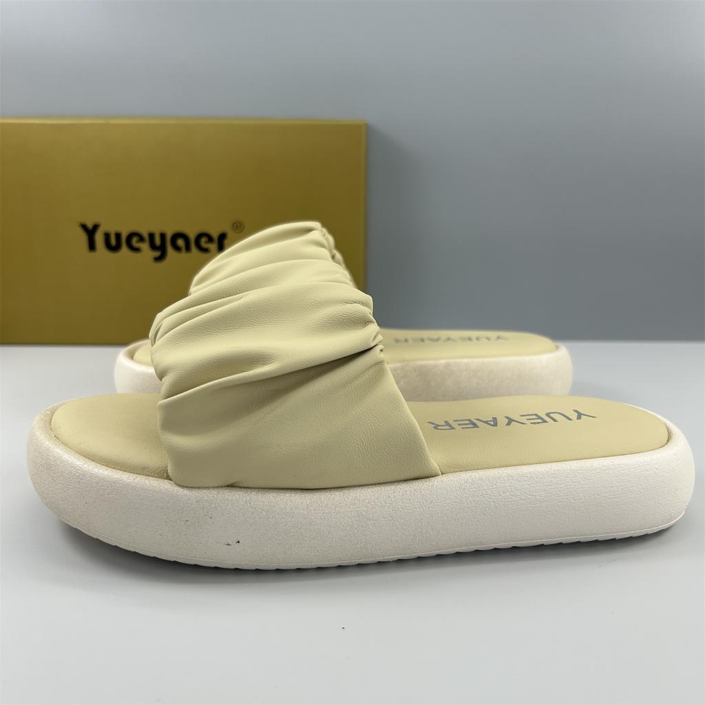 Fashion PU House Slippers Platform Women Luxury Shoes Pantofle Slides Designer 2025 Soft Fashion Shoes Woman 2025 Slippers Casual PU Pan