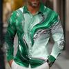 Men's Geometric Gradient Line Waves Shirt Button Up Shirt Long Sleeve Fashion Casual Outdoor Spring Fall 3D Print Collared Shirt