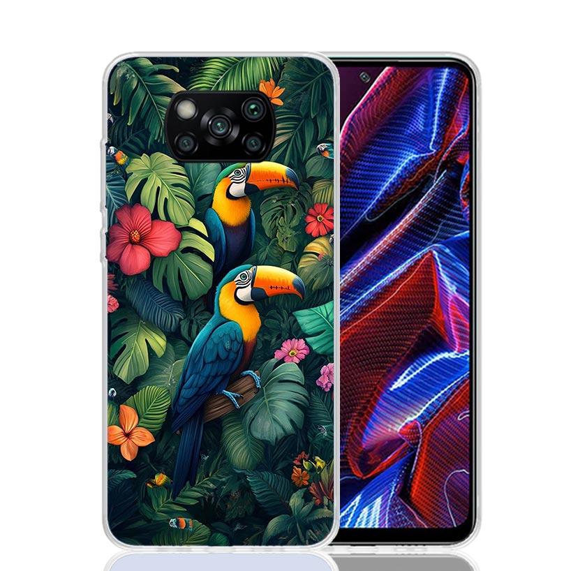 Tropical Toucan Phone Case For Xiaomi Poco X7 X6 X5 Pro F7 Ultra Redmi 15C 15 13 13C 12 12C 10 10A 10C 9 9A 9C 9T Cover Poco X7